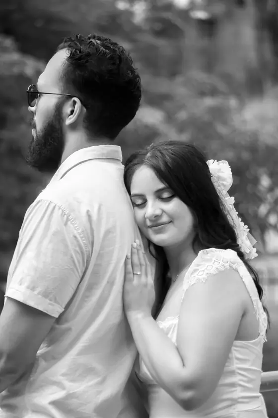 Retrato de pareja en blanco y negro